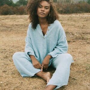 Free People Hailee Sweater Set In Stratosphere light blue